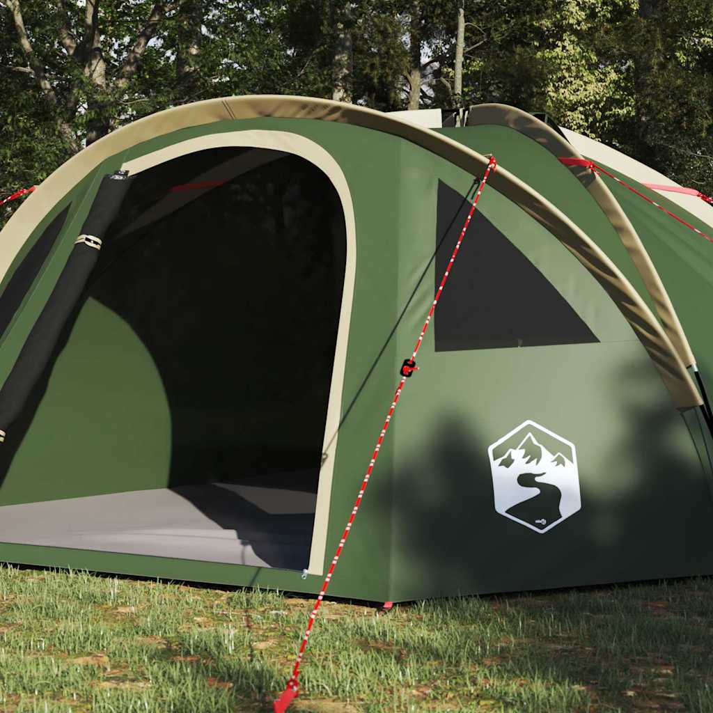 Camping Tent 4-Person 308 x 268 x 130 cm Green Polyester
