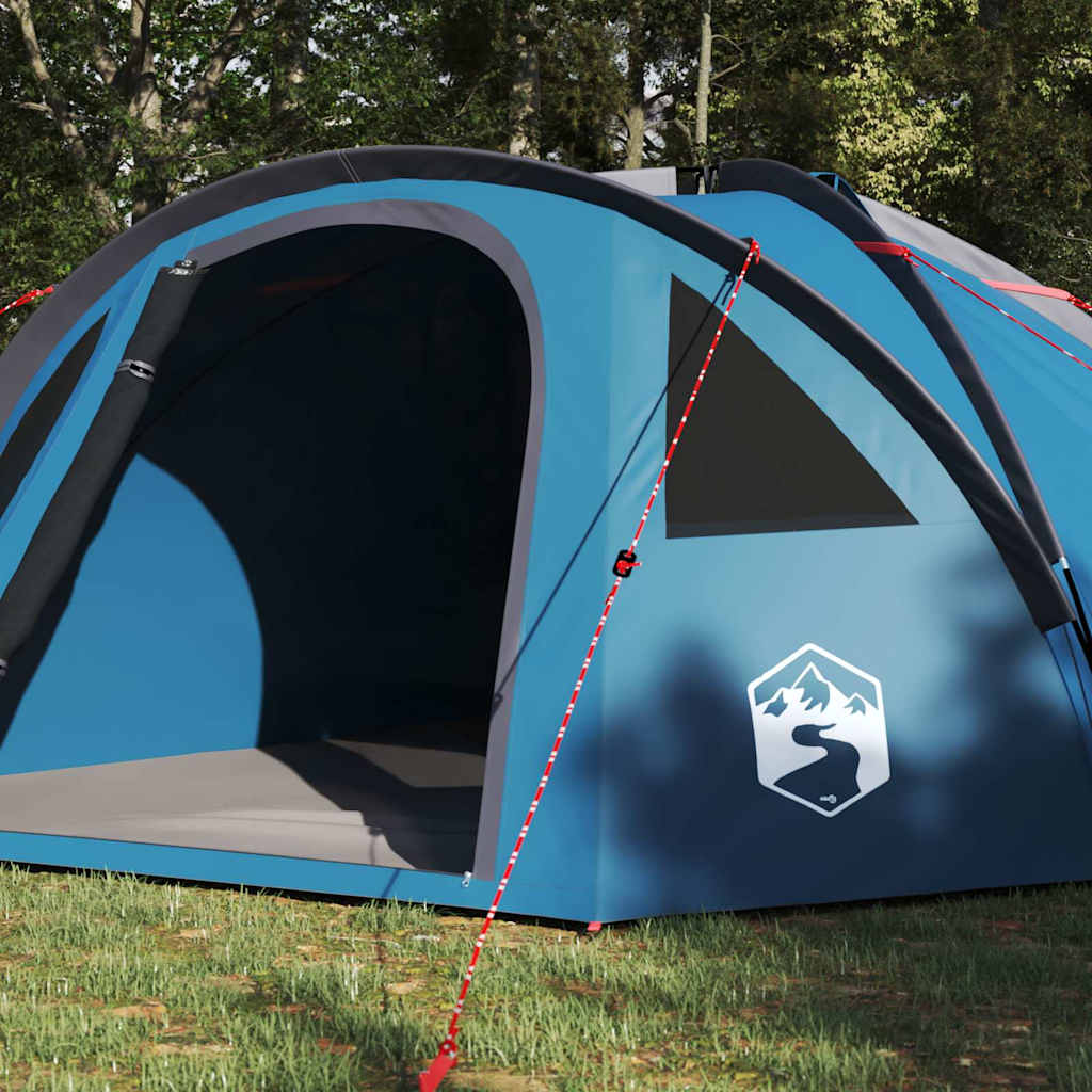 Camping Tent 4-Person 308 x 268 x 130 cm Blue Polyester