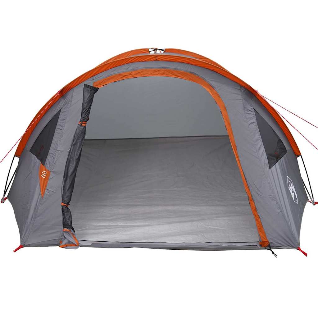 Camping Tent 4-Person 308 x 268 x 130 cm Grey and orange