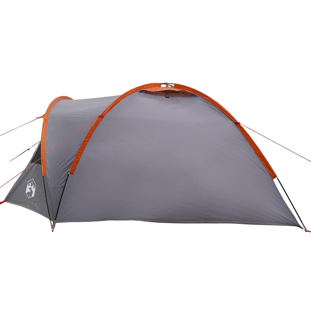 Camping Tent 4-Person 308 x 268 x 130 cm Grey and orange