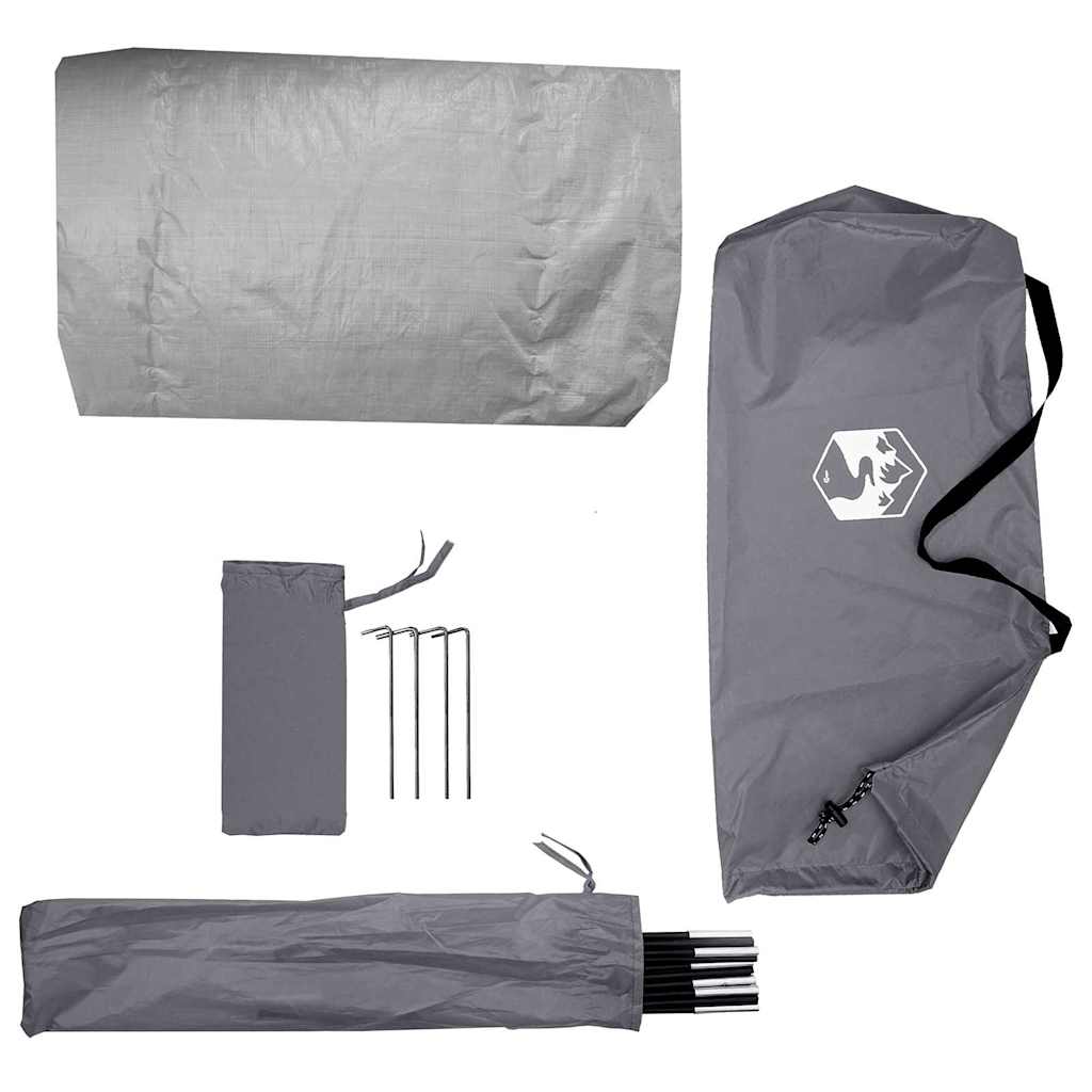 Tent with Roof with Storage Grey and Black 236 x 150 x 136 cm