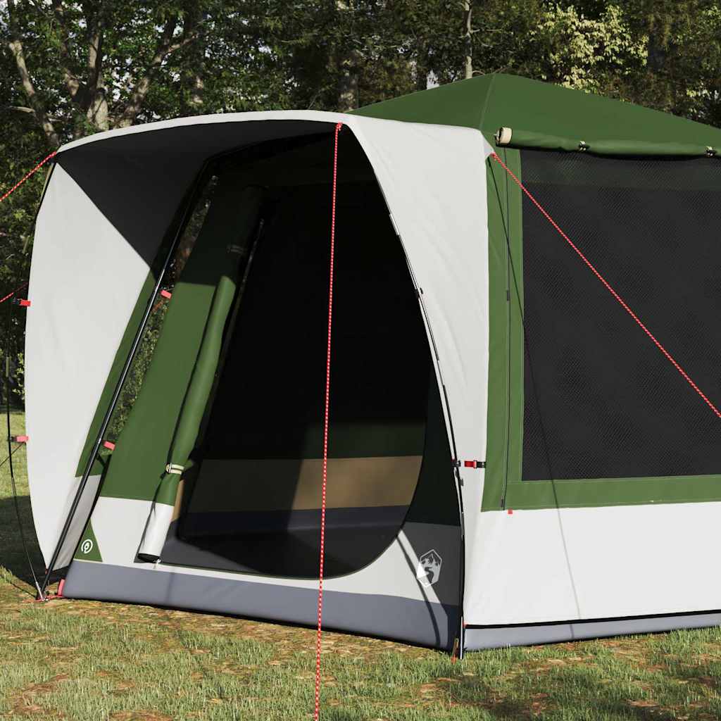 Camping Tent Cabin with Roof Green 420 x 420 x 227 cm Polyester