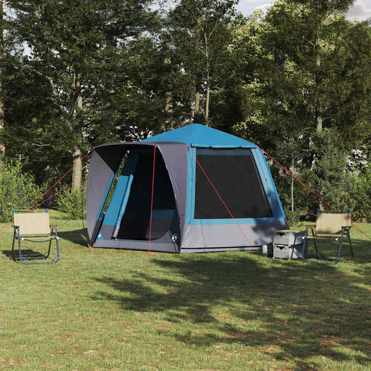 Camping Tent Cabin with Roof Blue 420 x 420 x 227 cm Polyester
