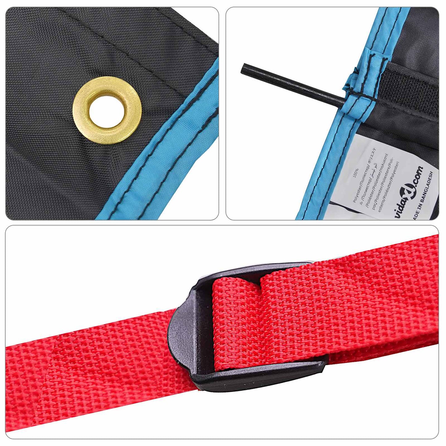 Storage Bag with Storage Black and Blue 140 x 43 cm Oxford