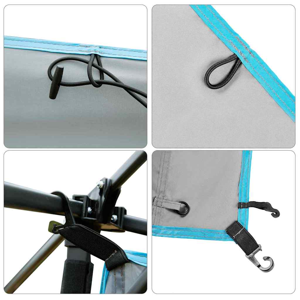 vidaXL Hanging Tent Organiser with Storage Grey 320 x 182 cm