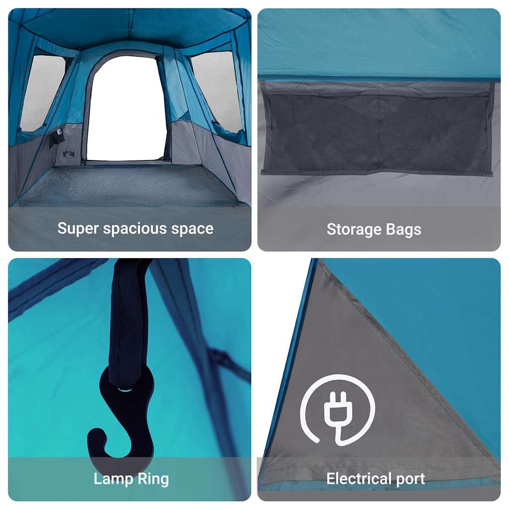 Family Tent with Roof Blue 762 x 655 x 218 cm Taffeta