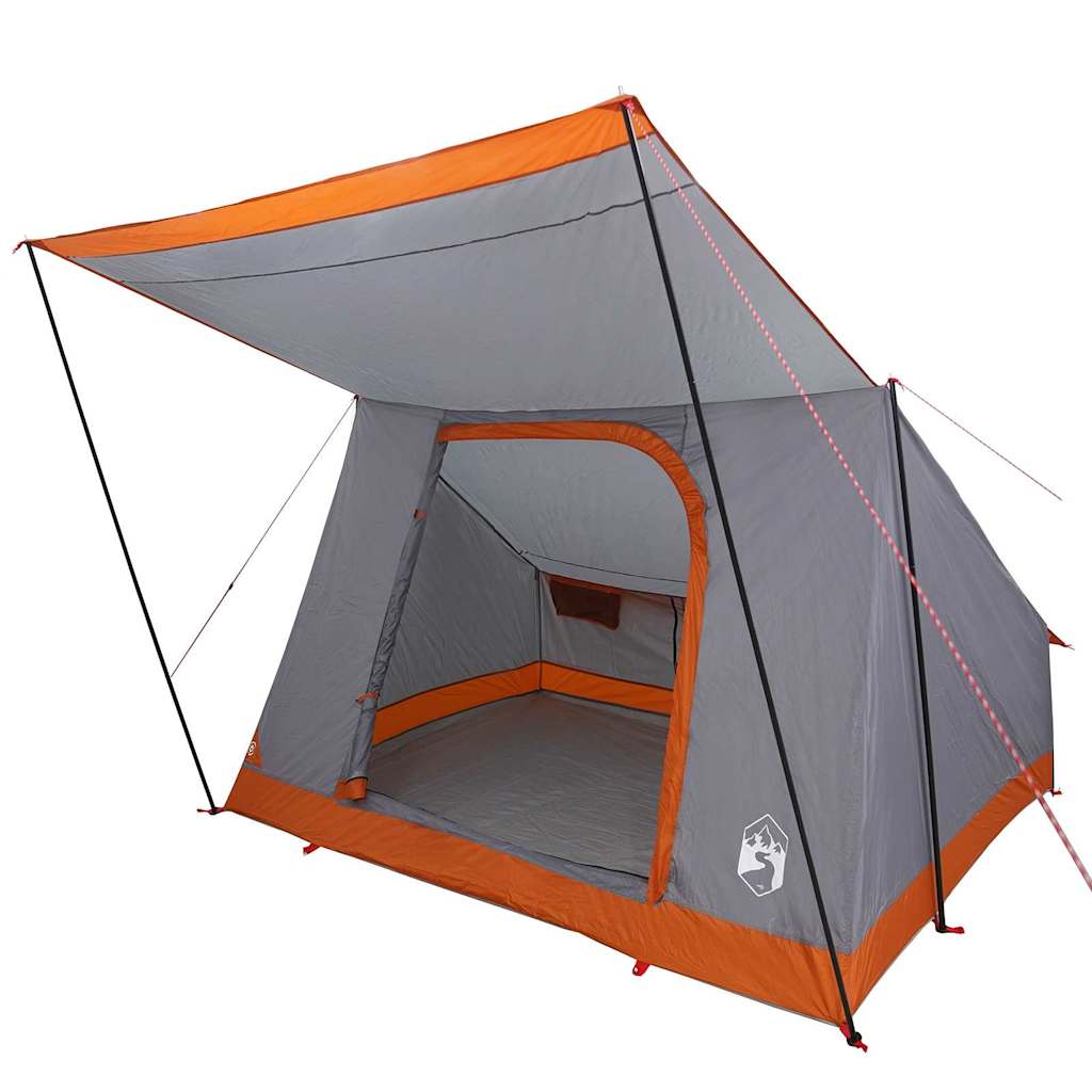 Camping Tent Grey and Orange 282 x 225 x 154 cm Taffeta