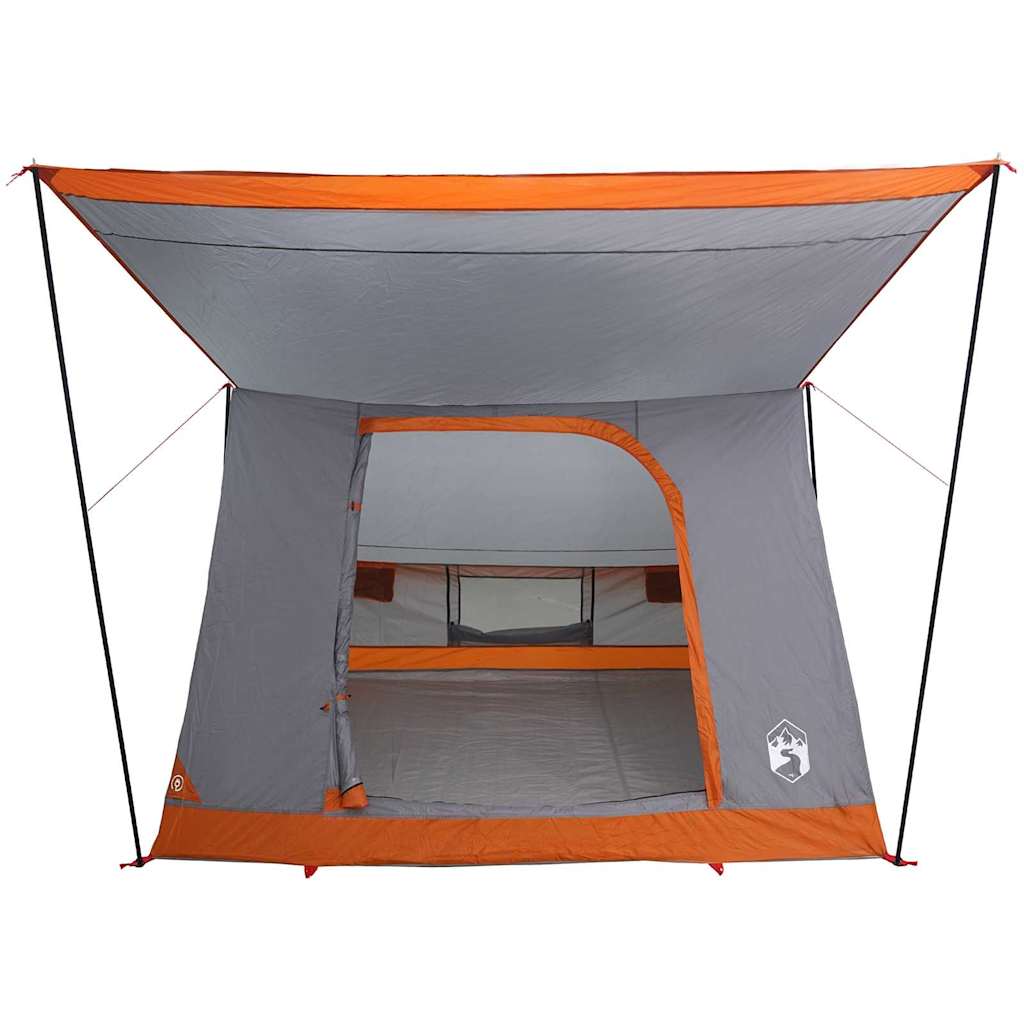 Camping Tent Grey and Orange 282 x 225 x 154 cm Taffeta