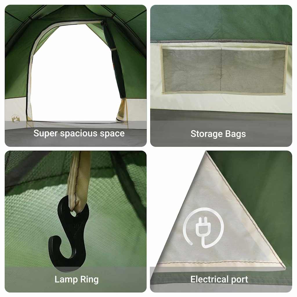 Camping Tent with Roof Green 320 x 275 x 190 cm Taffeta