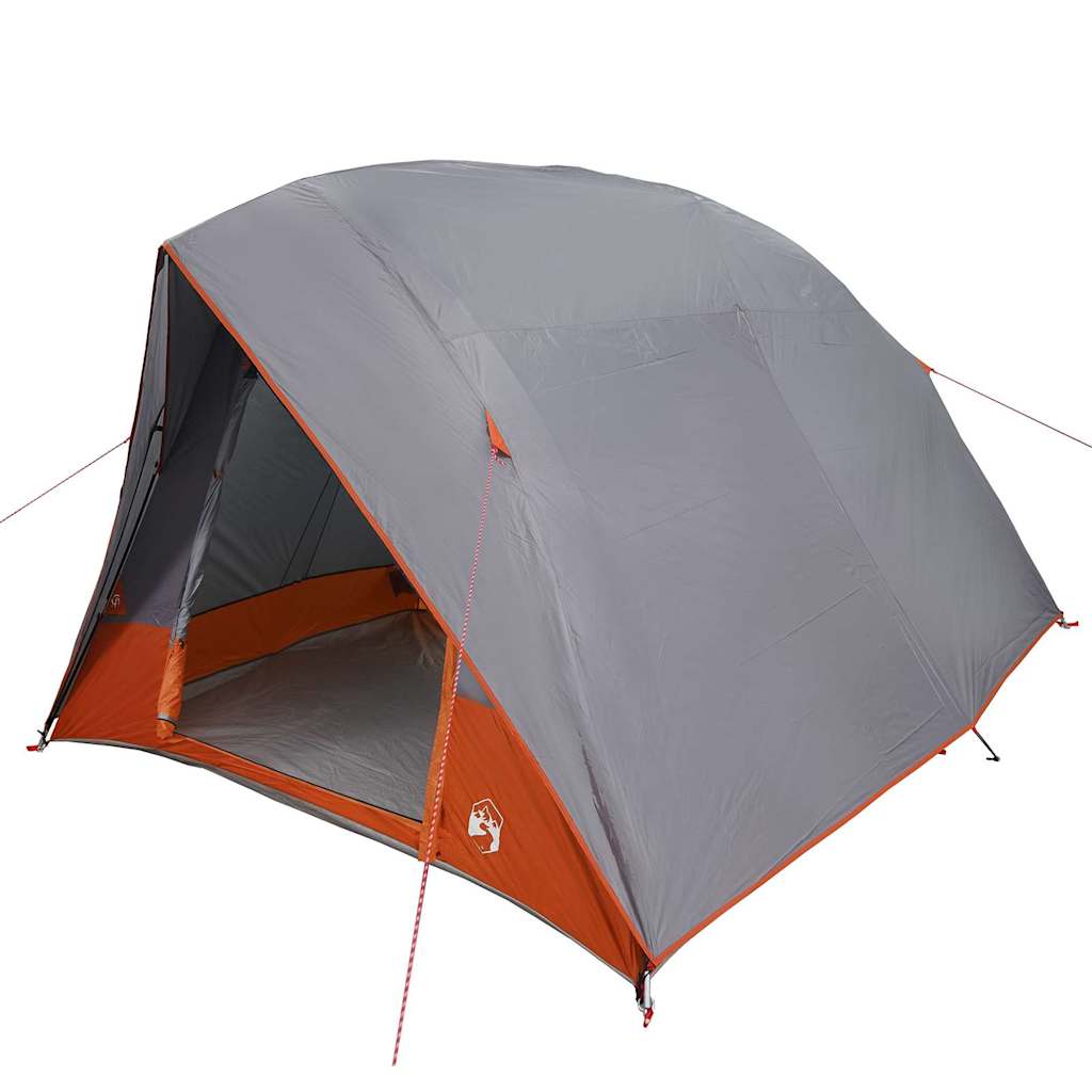Camping Tent Grey and Orange 320 x 275 x 190 cm Taffeta