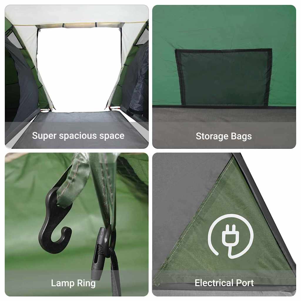Tunnel tent with Roof Green 510 x 240 x 156 cm Taffeta