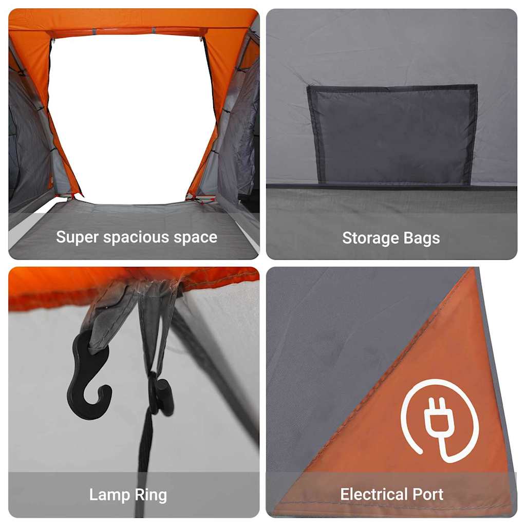 Tunnel tent Grey and Orange 510 x 240 x 156 cm Taffeta