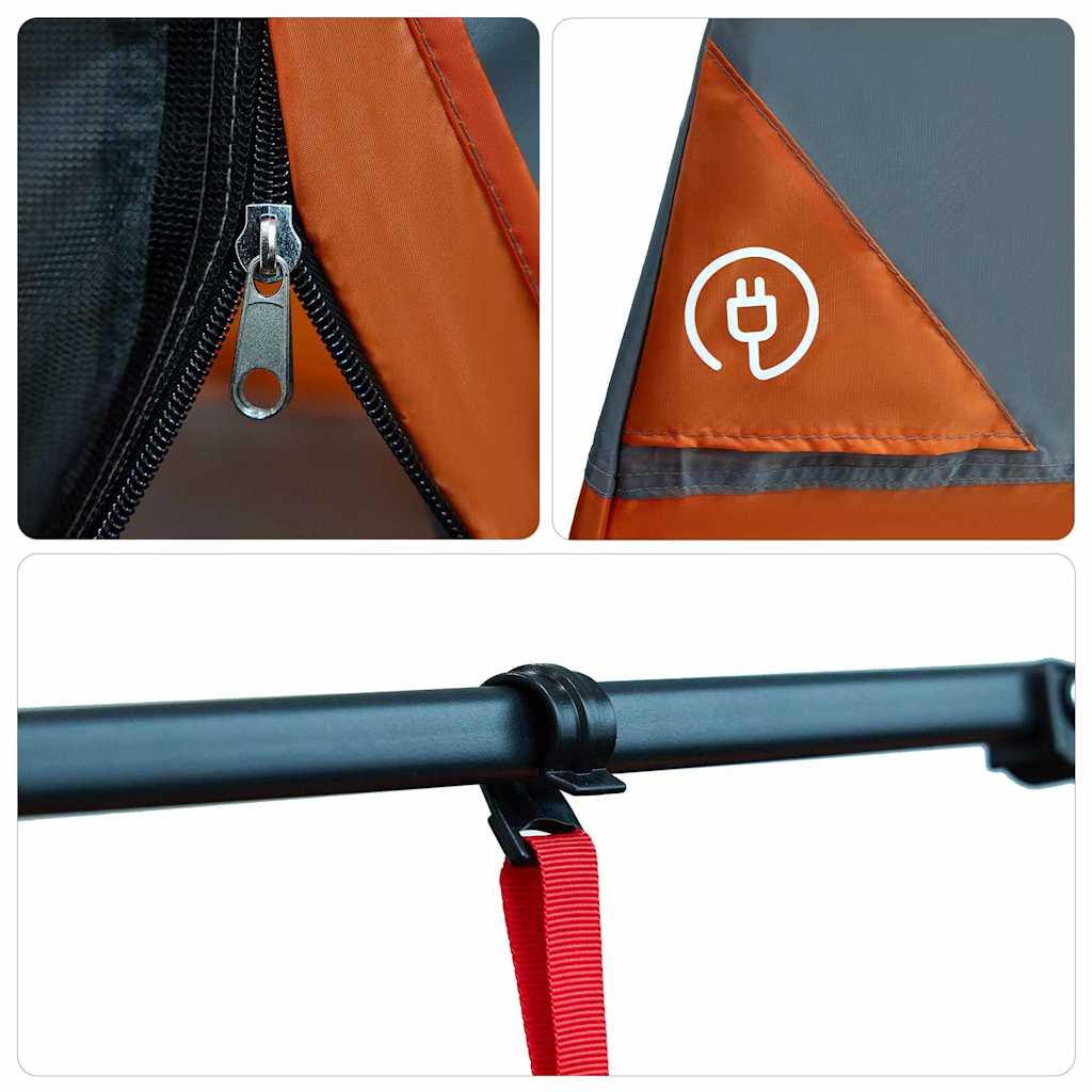 Inner Tent with Roof Grey and Orange 290 x 288 x 234 cm Taffeta