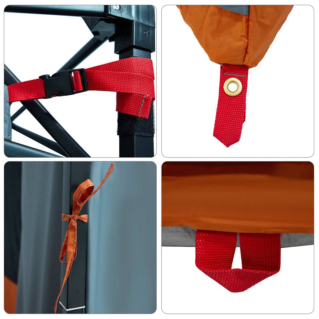 Inner Tent with Roof Grey and Orange 291 x 291 x 240 cm Taffeta