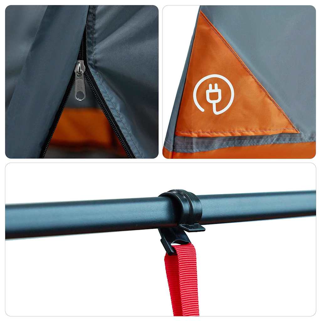 Inner Tent with Roof Grey and Orange 291 x 291 x 240 cm Taffeta