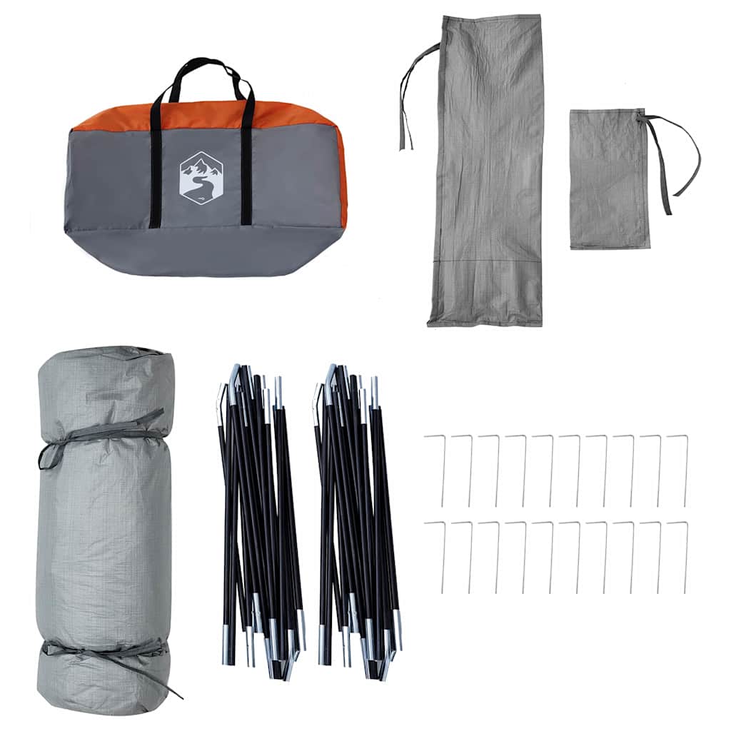 Inner Tent with Roof Grey and Orange 520 x 520 x 190 cm Taffeta