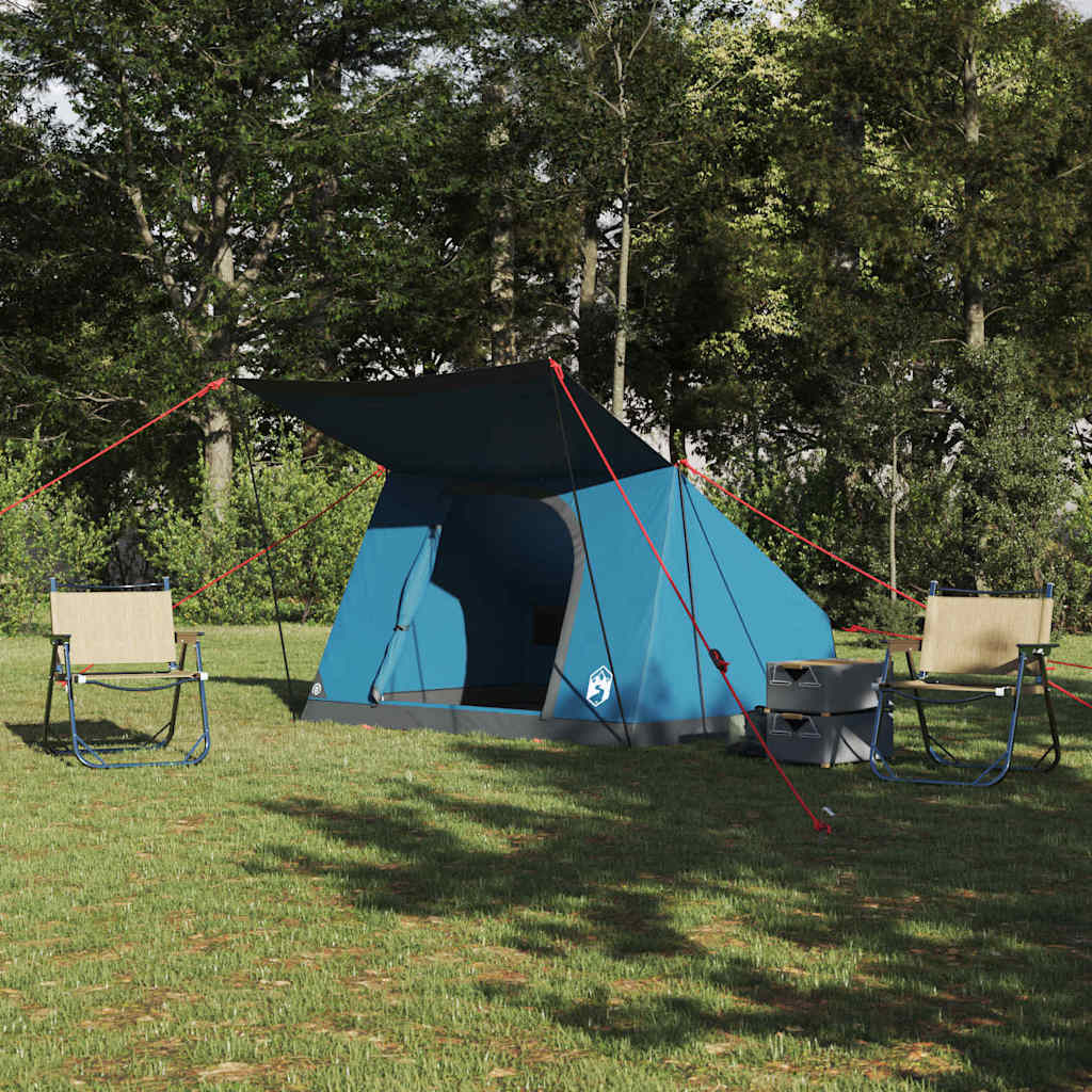 Camping Tent with Roof Blue 223 x 163 x 130 cm Taffeta