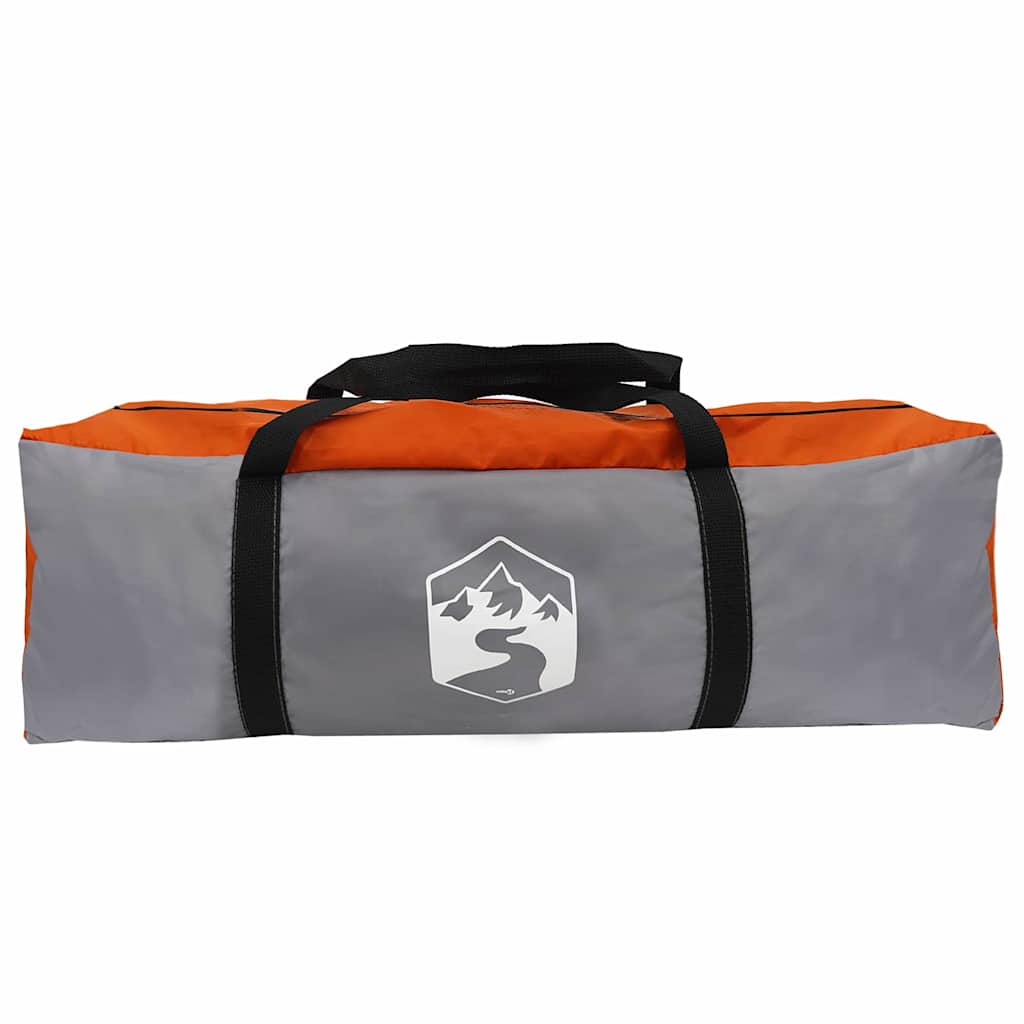 Camping Tent Grey and Orange 275 x 230 x 140 cm Taffeta