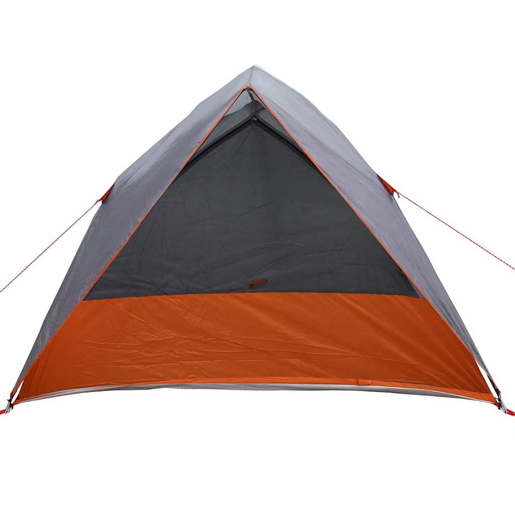 Camping Tent Grey and Orange 275 x 230 x 140 cm Taffeta