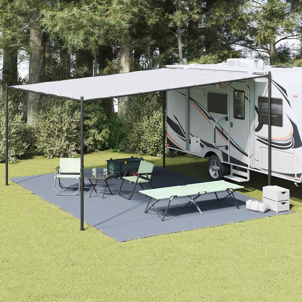 Tent Carpet Folding Blue and Grey 600 x 250 cm Polyethylene