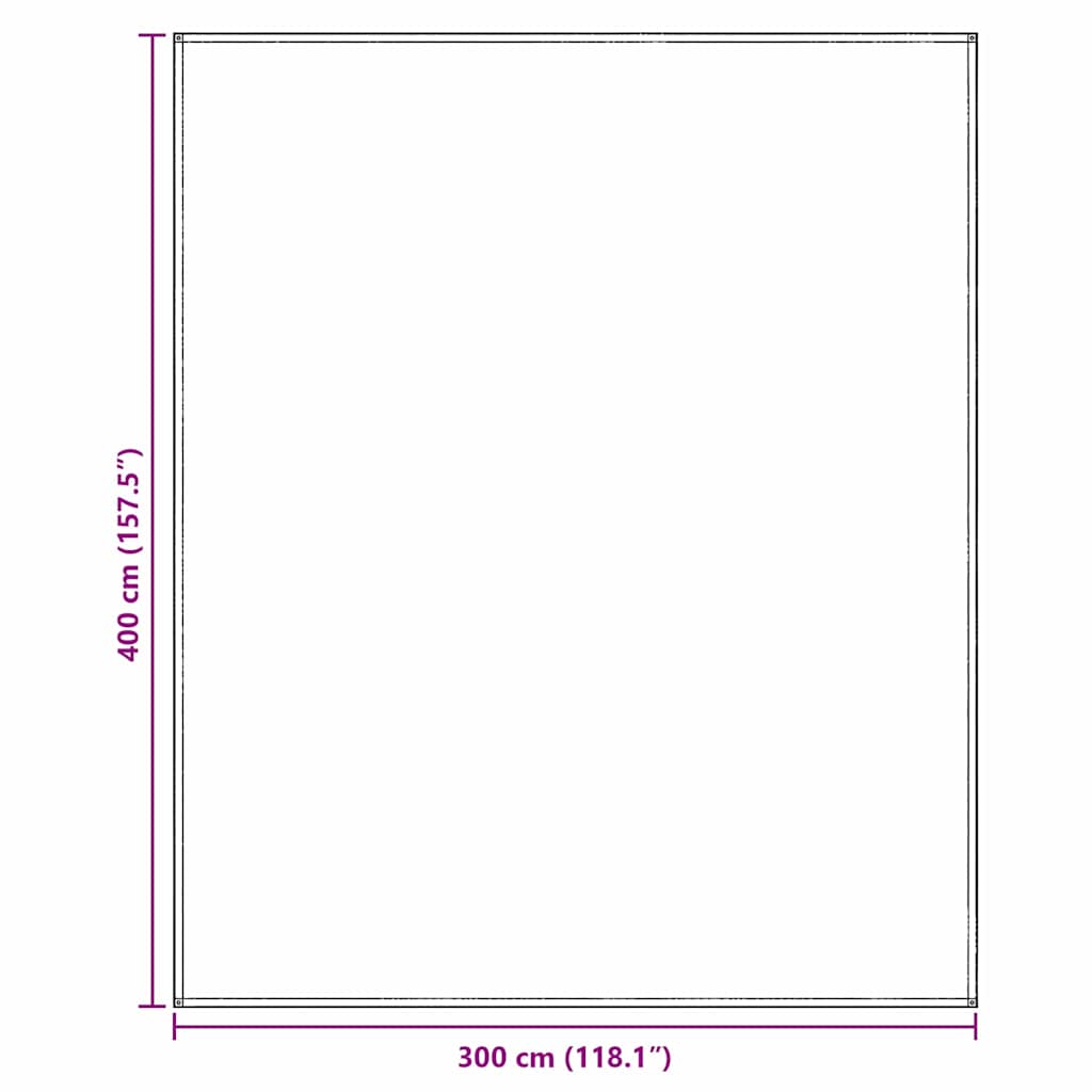 Tent Carpet Folding Blue and Grey 400 x 300 cm Polyethylene