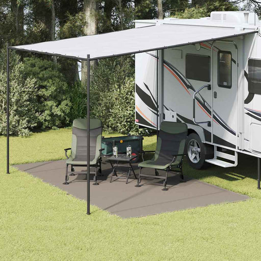 Tent Carpet Folding Manual Light Grey 450 x 250 cm Polyethylene