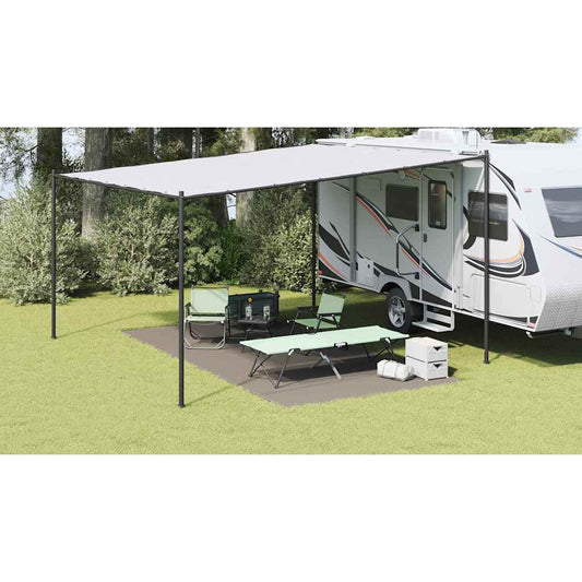 Tent Carpet Folding Manual Light Grey 500 x 250 cm Polyethylene