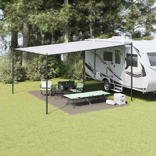 Tent Carpet Folding Manual Light Grey 500 x 300 cm Polyethylene
