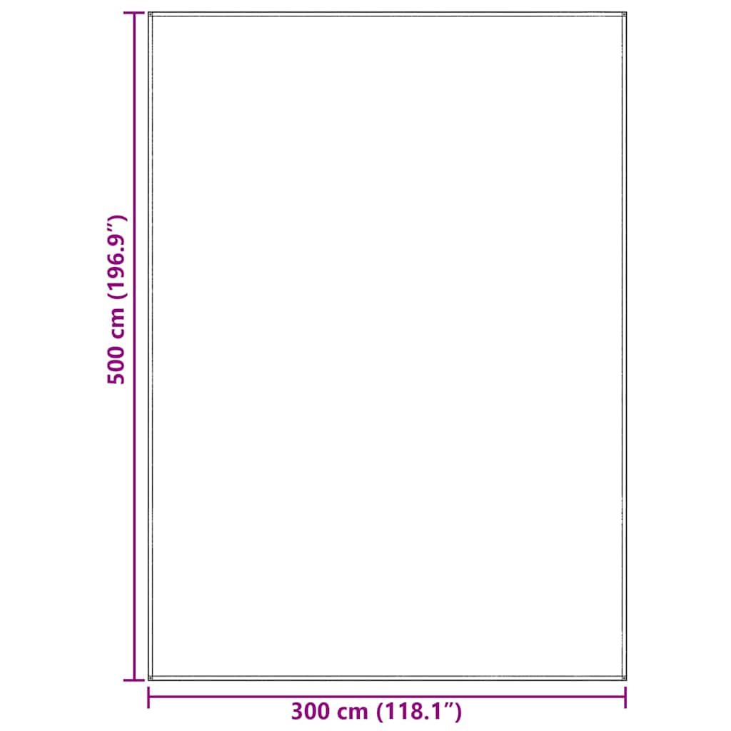 Tent Carpet Folding Manual Light Grey 500 x 300 cm Polyethylene