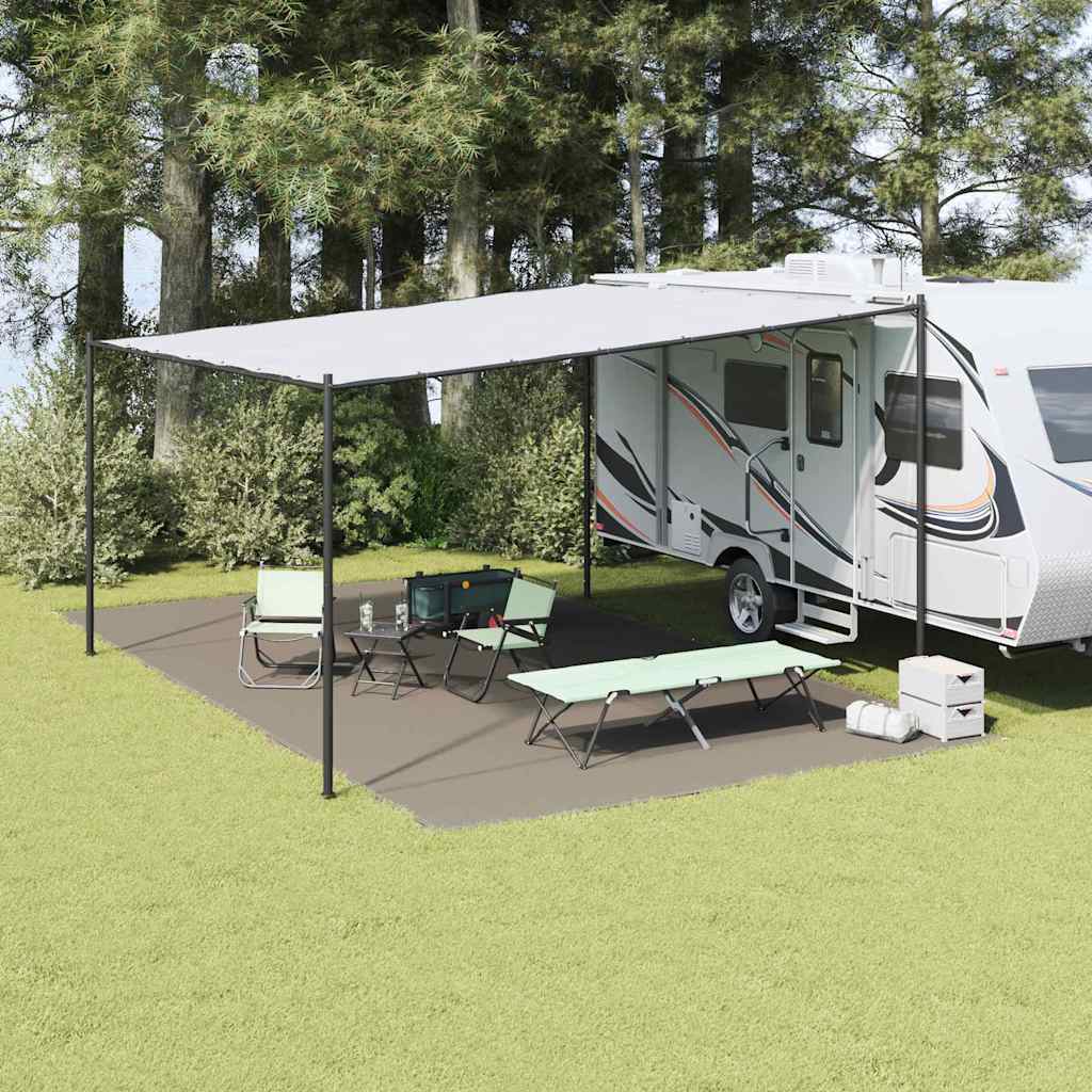 Tent Carpet Folding Manual Light Grey 700 x 400 cm Polyethylene