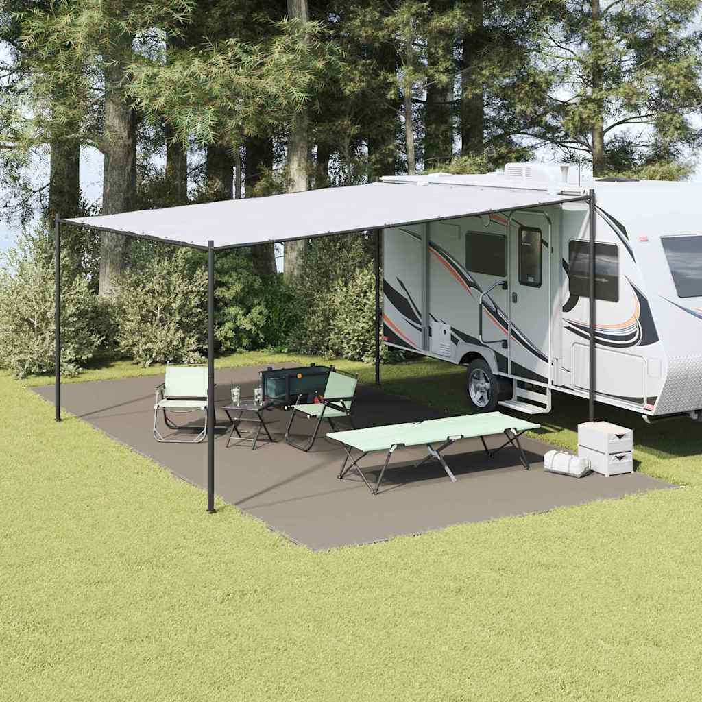 Tent Carpet Folding Manual Light Grey 800 x 400 cm Polyethylene