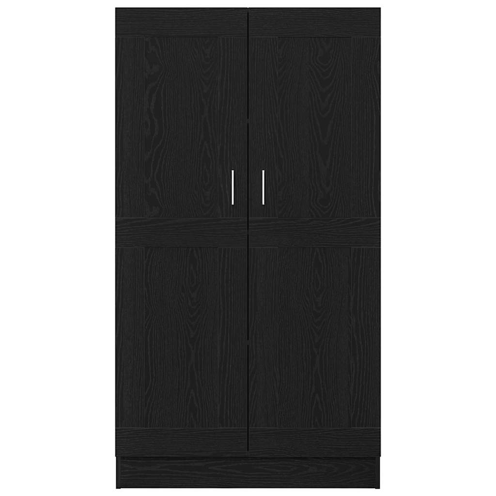 Book Cabinet Black Oak 82.5 x 30.5 x 150 cm Engineered Wood