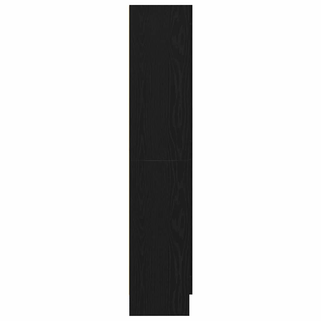 Book Cabinet Black Oak 82.5 x 30.5 x 150 cm Engineered Wood
