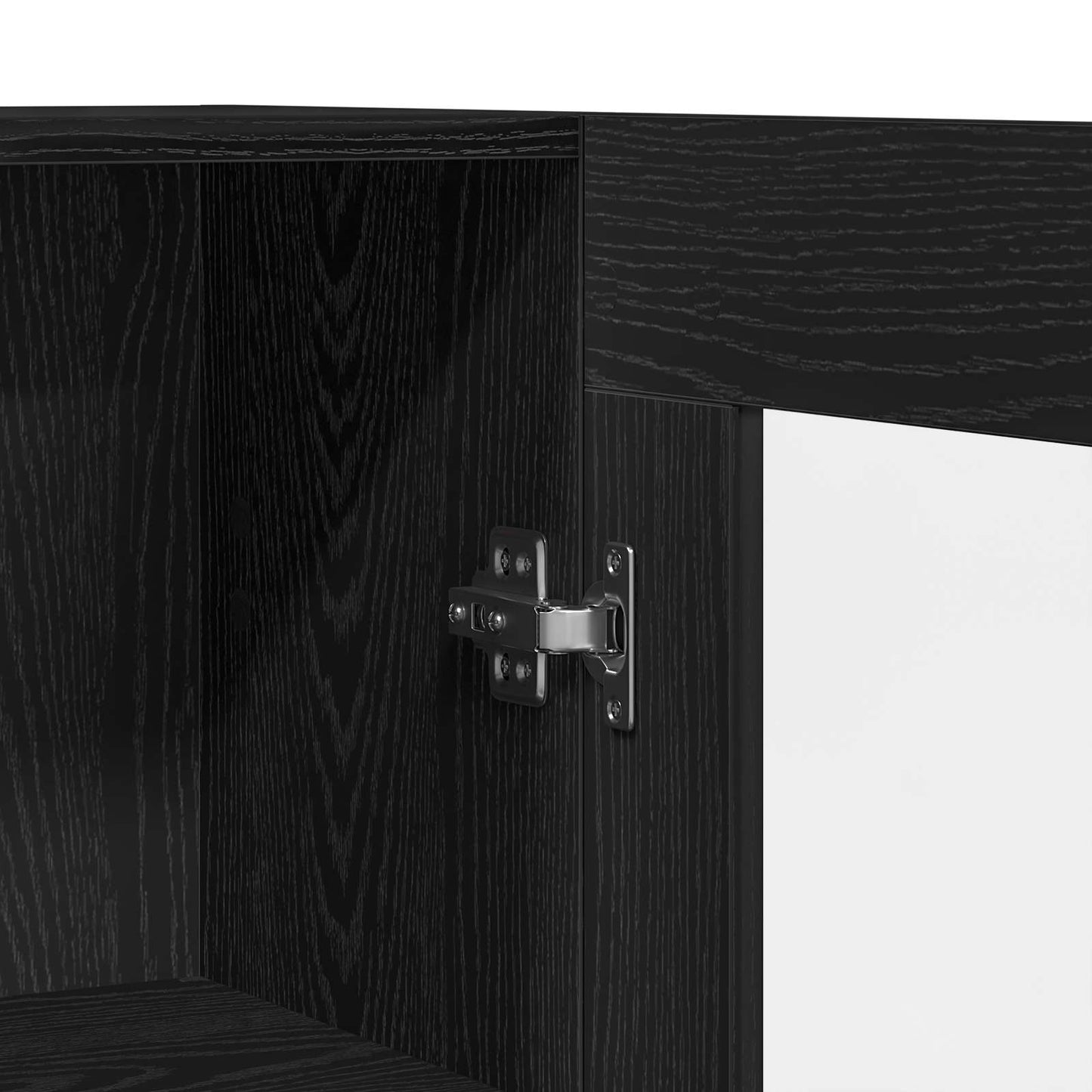 Book Cabinet Black Oak 82.5 x 30.5 x 150 cm Engineered Wood
