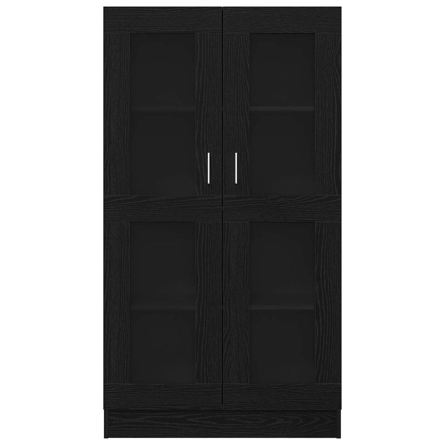 Book Cabinet Black Oak 82.5 x 30.5 x 150 cm Engineered Wood