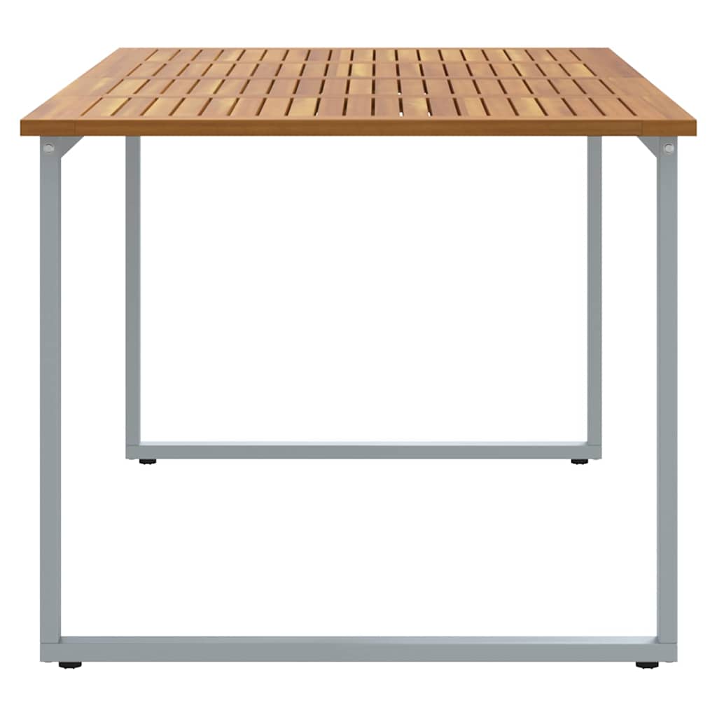Garden Table Grey 180 x 90 x 75 cm Solid Acacia Wood