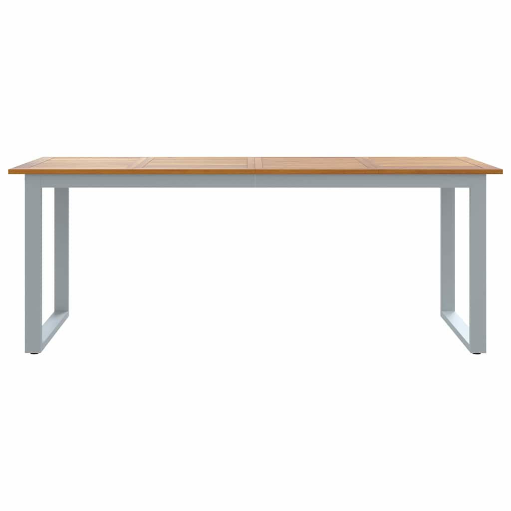 Garden Table Grey 200 x 90 x 75 cm Solid Acacia Wood