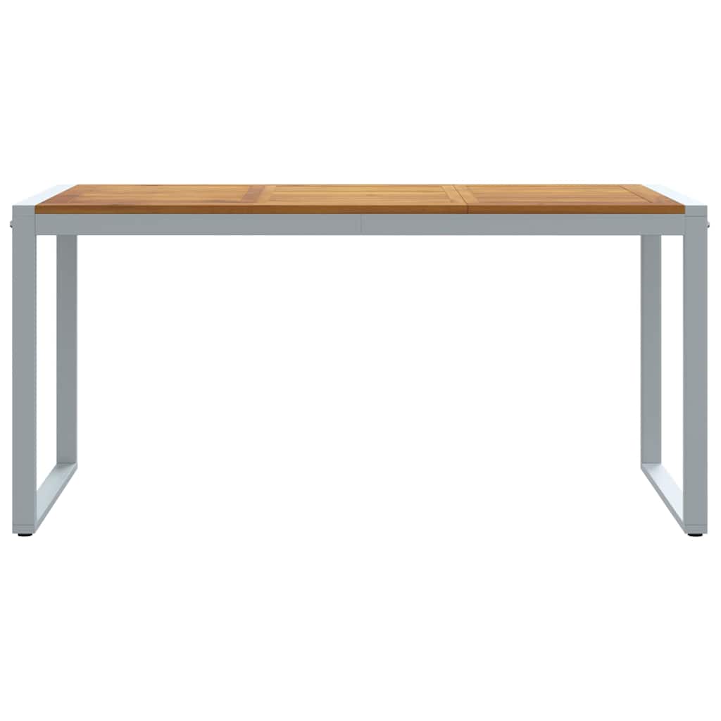 Garden Table Grey 160 x 80 x 75 cm Solid Acacia Wood