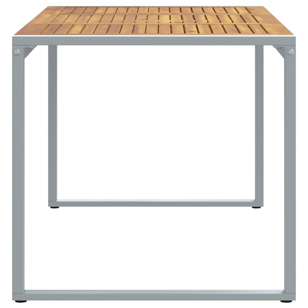Garden Table Grey 160 x 80 x 75 cm Solid Acacia Wood