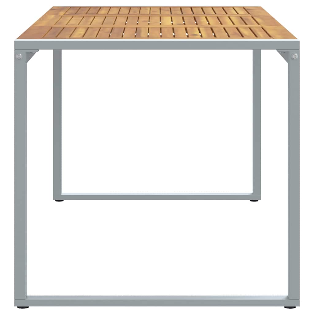 Garden Table Grey 180 x 90 x 75 cm Solid Acacia Wood