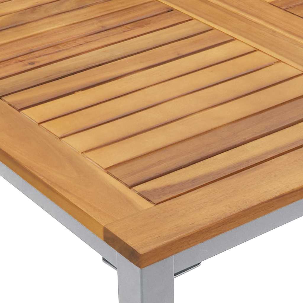 Outdoor Table Natural and Grey 180 x 90 x 75 cm