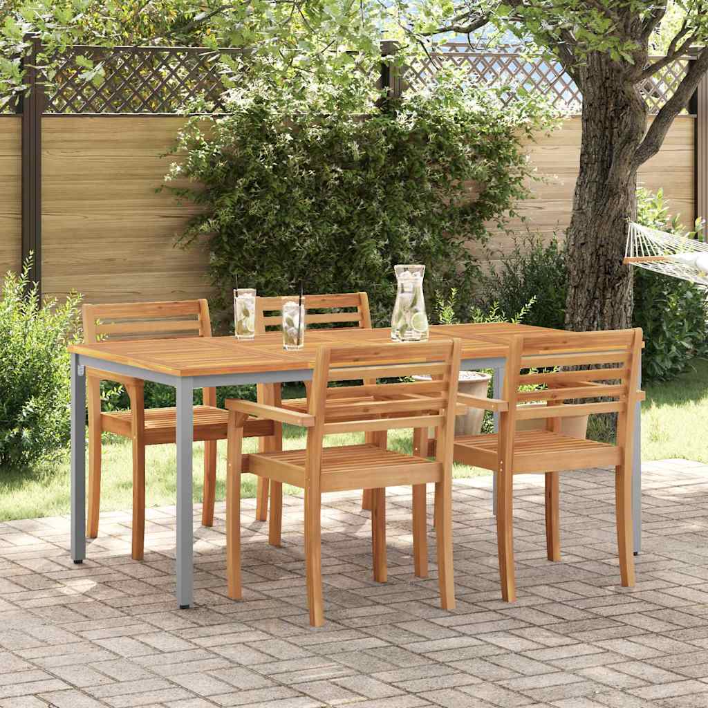 Outdoor Table Natural and Grey 180 x 90 x 75 cm