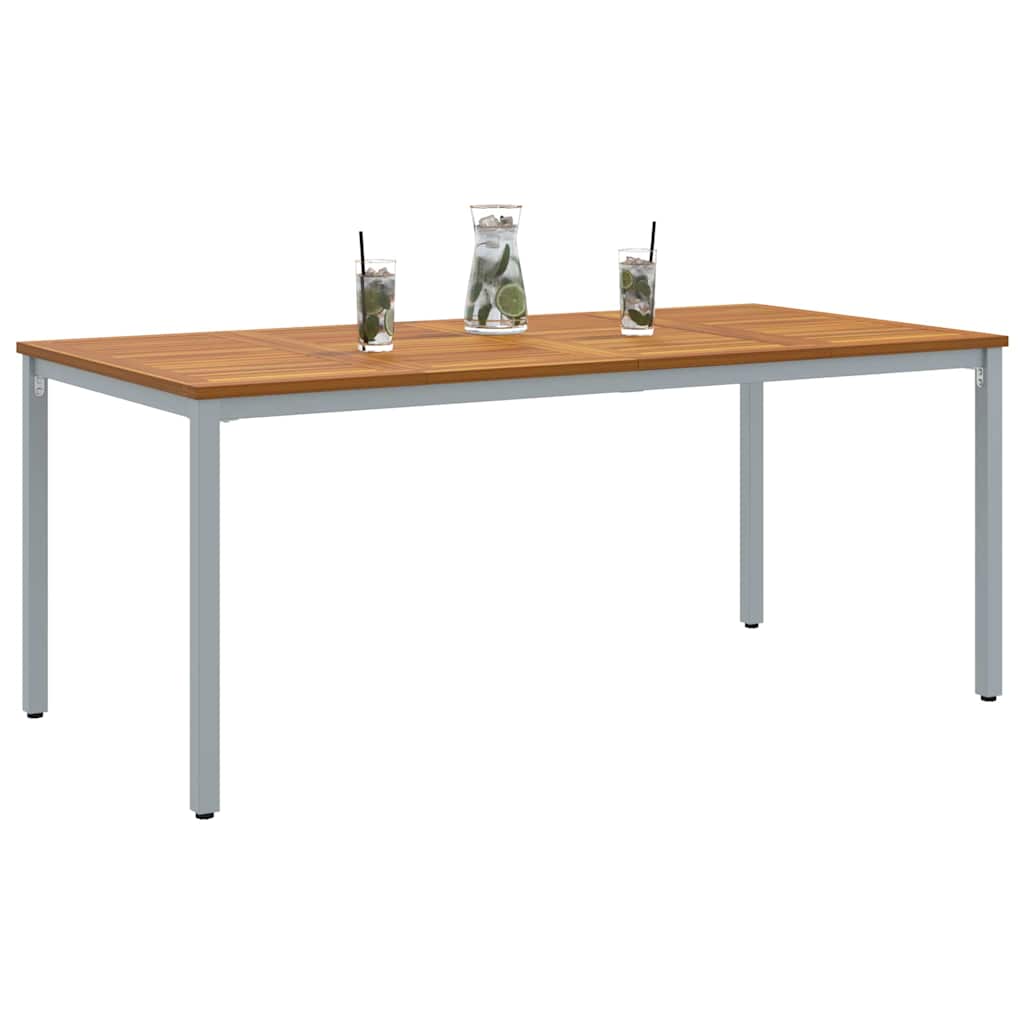 Outdoor Table Natural and Grey 180 x 90 x 75 cm