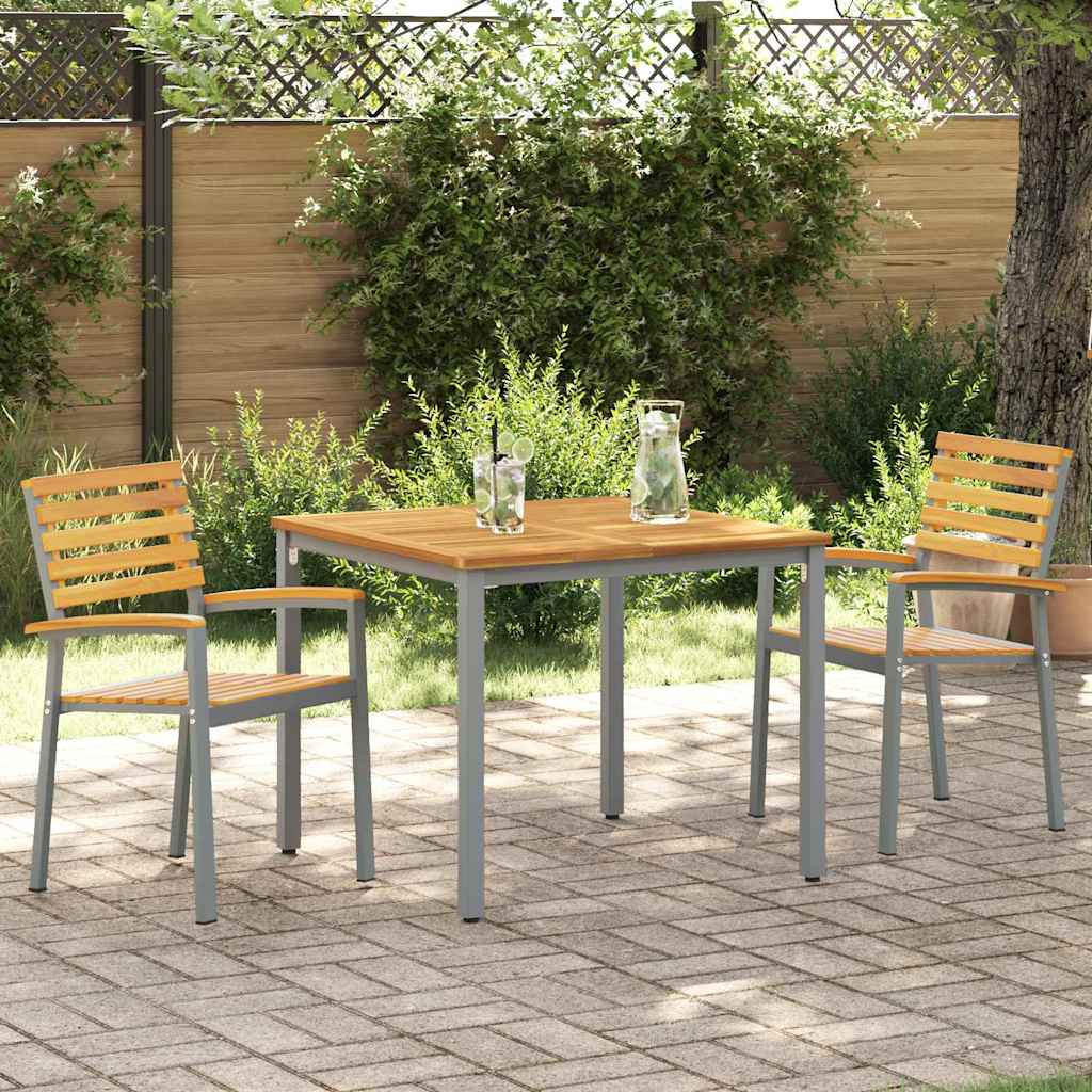 Garden Chair 2 pcs Brown 56 x 57 x 87 cm Solid Acacia Wood