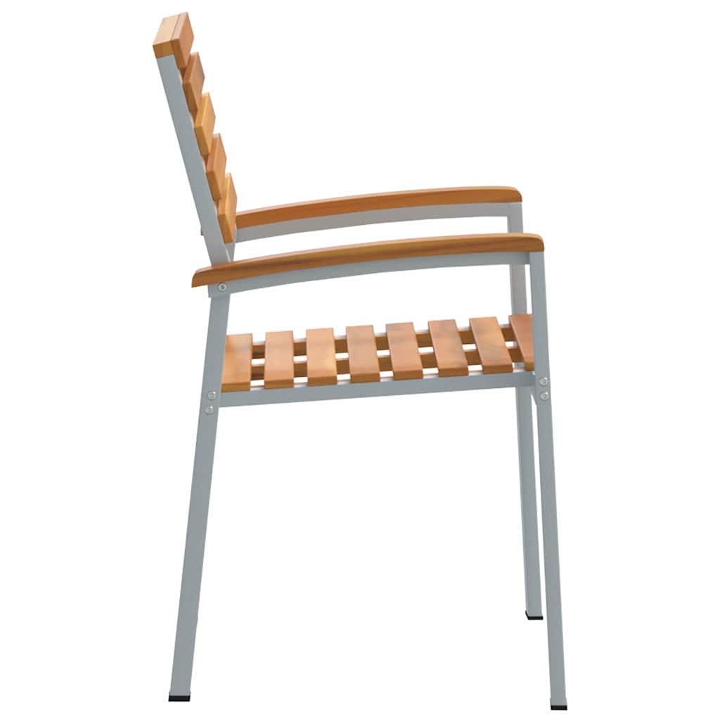 Garden Chair 2 pcs Brown 56 x 57 x 87 cm Solid Acacia Wood
