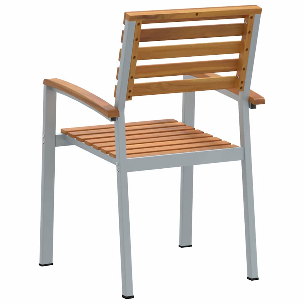 Garden Chair 4 pcs Brown 56 x 57 x 87 cm Solid Acacia Wood