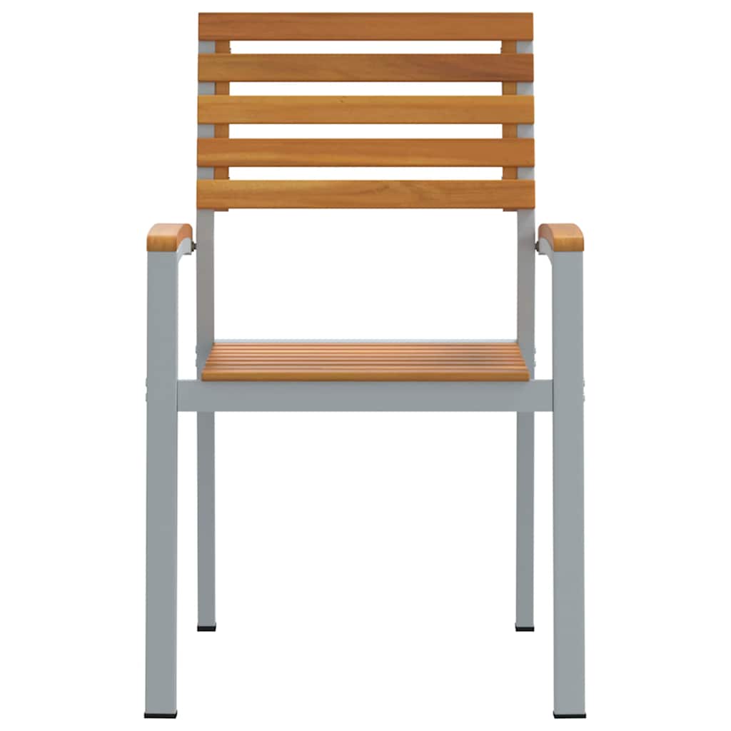 Garden Chair 4 pcs Brown 56 x 57 x 87 cm Solid Acacia Wood