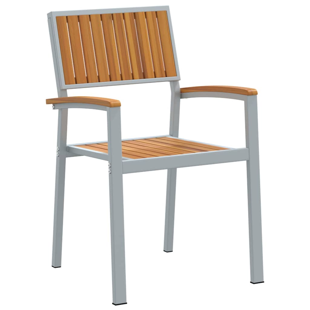 Stacking Chair 4 pcs Brown 56 x 57 x 87 cm Solid Acacia Wood