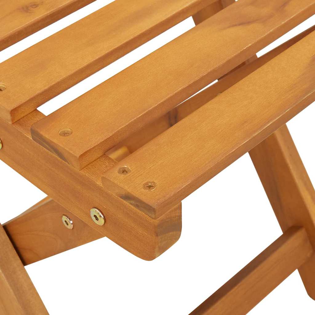 Garden Chair with Cushion Folding 2 pcs Solid Acacia Wood