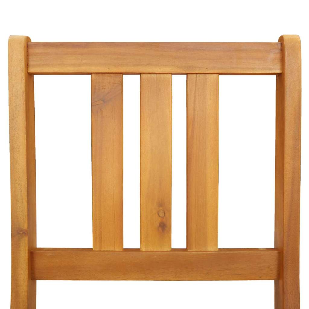 Garden Chair with Cushion Folding 2 pcs Solid Acacia Wood